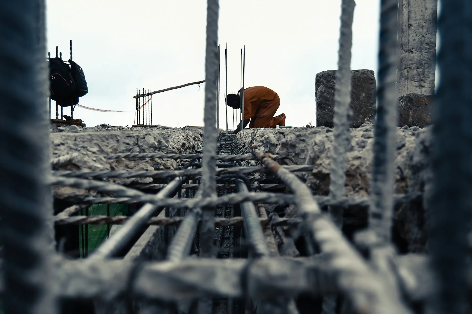 Rebar cage for a foundation footing